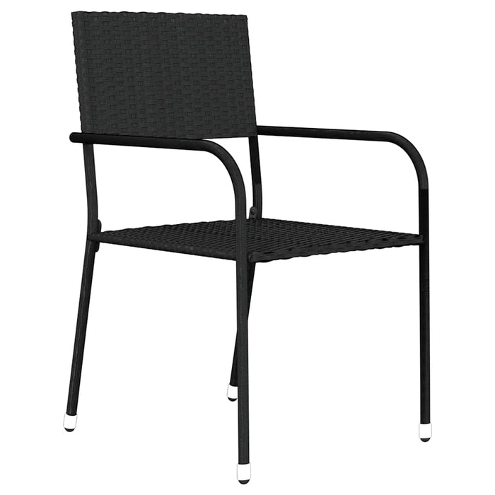Set de mobilier pentru grădină, 3 piese, negru WALTI