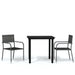 Set de mobilier pentru grădină, 3 piese, gri - WALTI WALTI