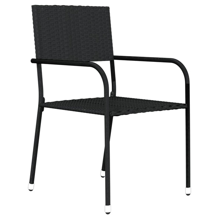 Set de mobilier pentru grădină, 3 piese, negru WALTI