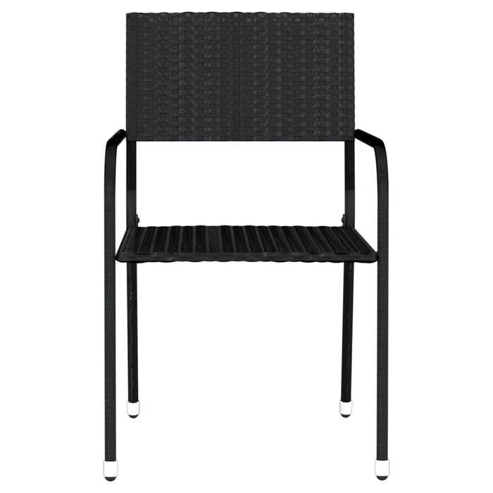 Set de mobilier pentru grădină, 3 piese, negru WALTI