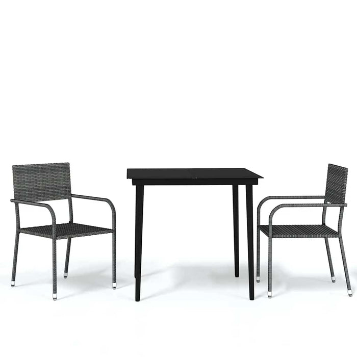 Set mobilier pentru grădină, 3 piese, gri - WALTI WALTI