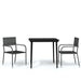 Set mobilier pentru grădină, 3 piese, gri - WALTI WALTI