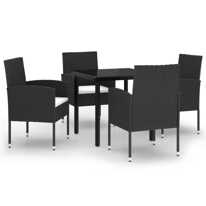Set de servit masa pentru grădină, 5 piese, negru WALTI