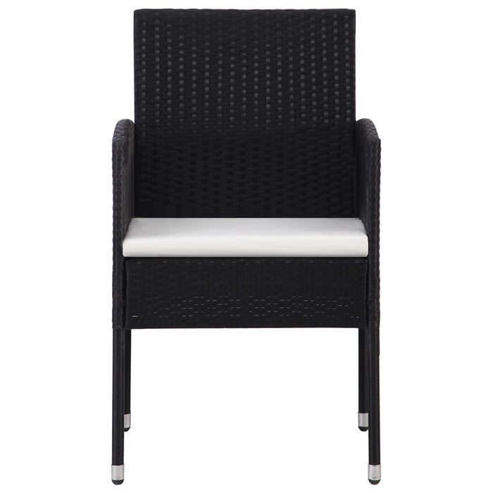 Set de servit masa pentru grădină, 5 piese, negru WALTI