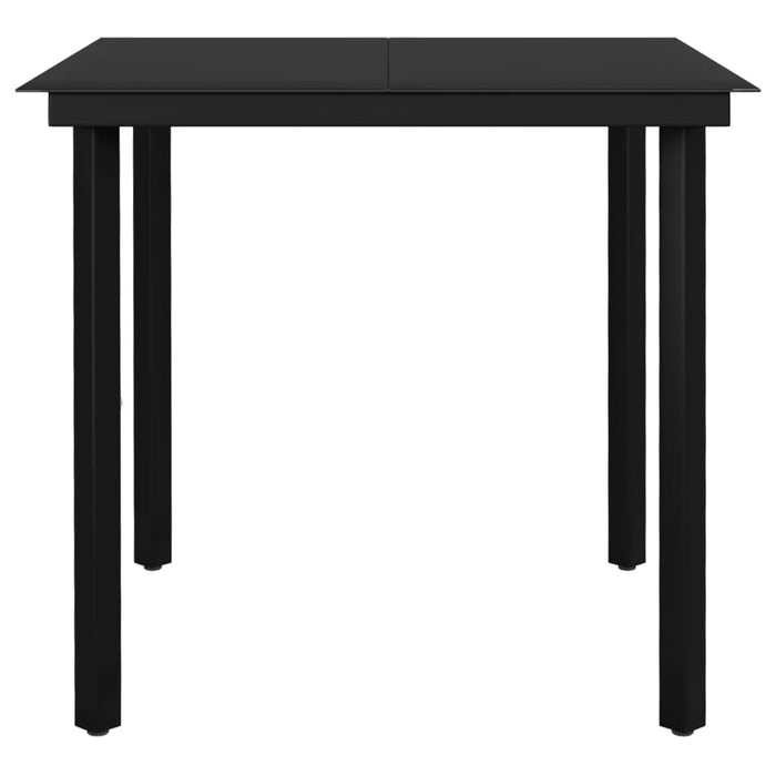 Set de servit masa pentru grădină, 5 piese, negru WALTI