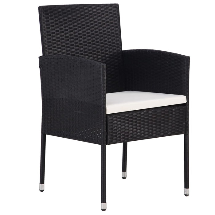 Set de servit masa pentru grădină, 5 piese, negru WALTI