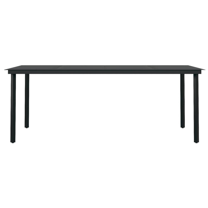 Set mobilier pentru grădină, 9 piese, negru WALTI