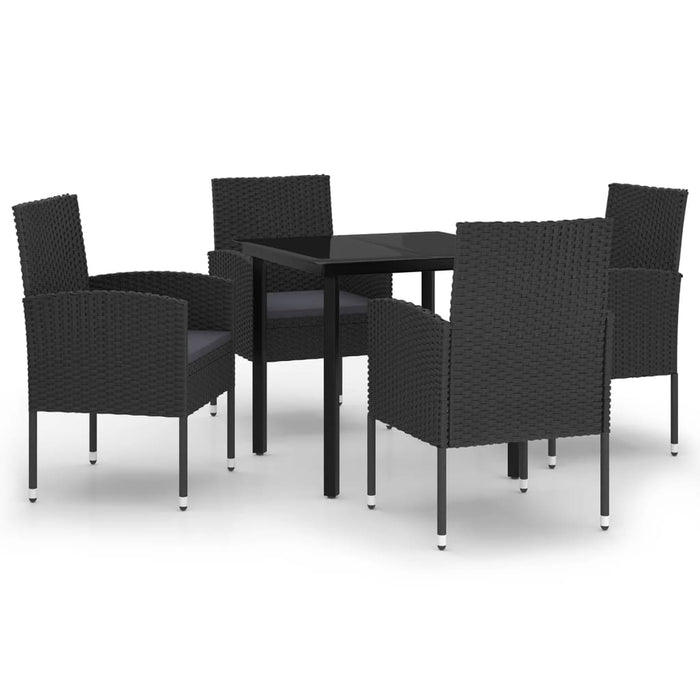Set de servit masa pentru grădină, 5 piese, negru - WALTI WALTI