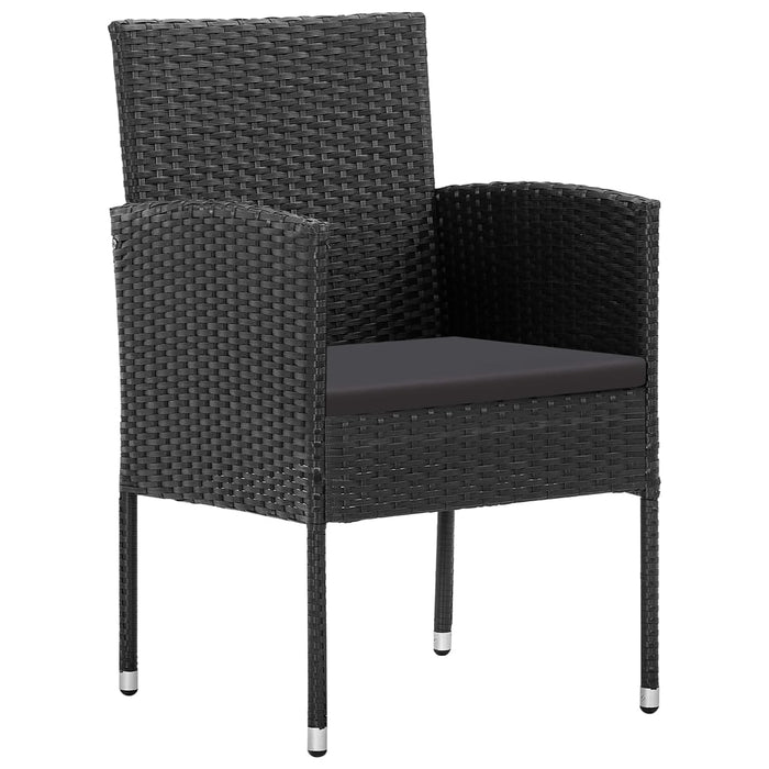 Set de servit masa pentru grădină, 5 piese, negru - WALTI WALTI
