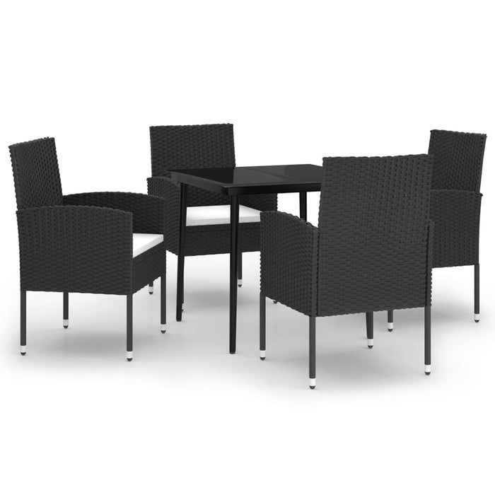 Set de servit masa pentru grădină, 5 piese, negru WALTI