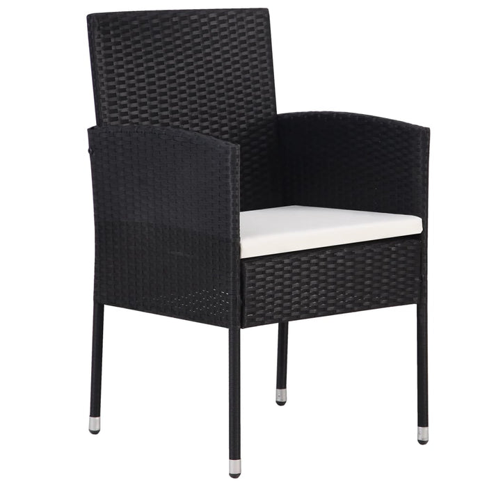 Set de servit masa pentru grădină, 5 piese, negru WALTI