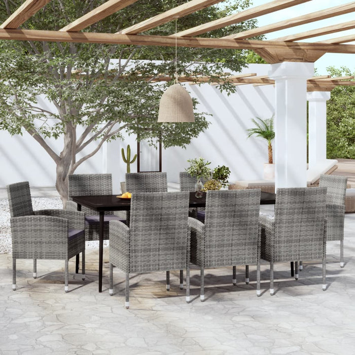 Set de mobilier pentru grădină, 9 piese, antracit WALTI