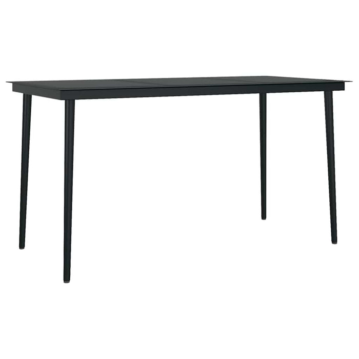 Set de servit masa pentru grădină, 5 piese, negru WALTI