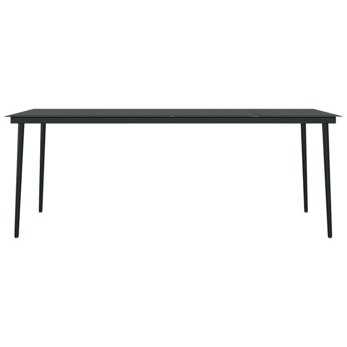 Set mobilier pentru grădină, 9 piese, negru WALTI