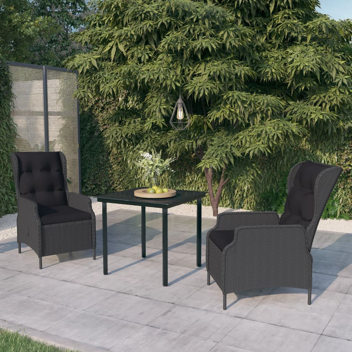 Set de mobilier pentru grădină, 3 piese, gri închis - WALTI WALTI