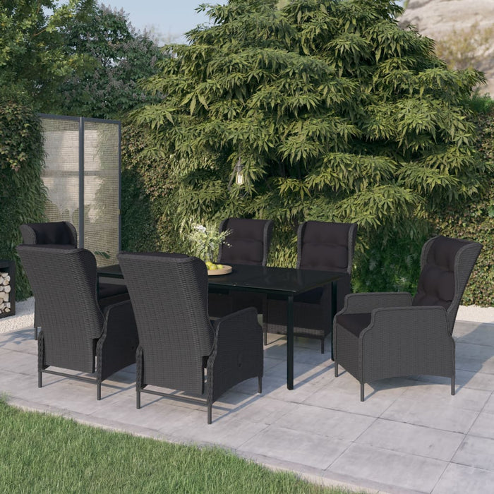 Set mobilier pentru grădină, 7 piese, gri închis - WALTI WALTI