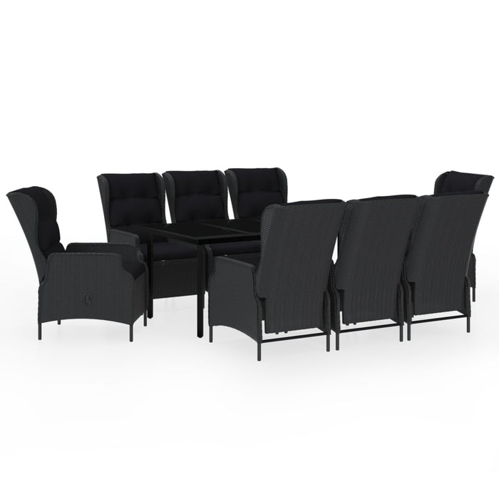 Set mobilier pentru grădină, 9 piese, gri închis - WALTI WALTI