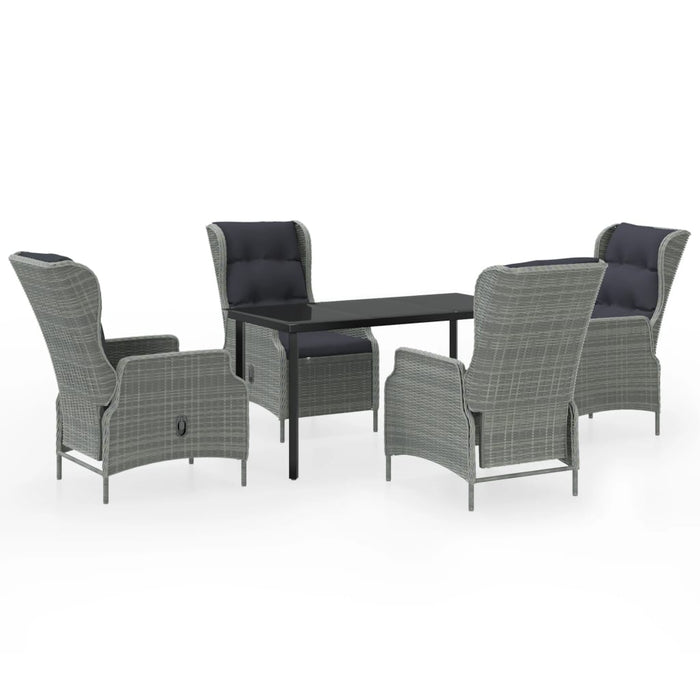 Set de mobilier pentru grădină, 5 piese, gri deschis - WALTI WALTI
