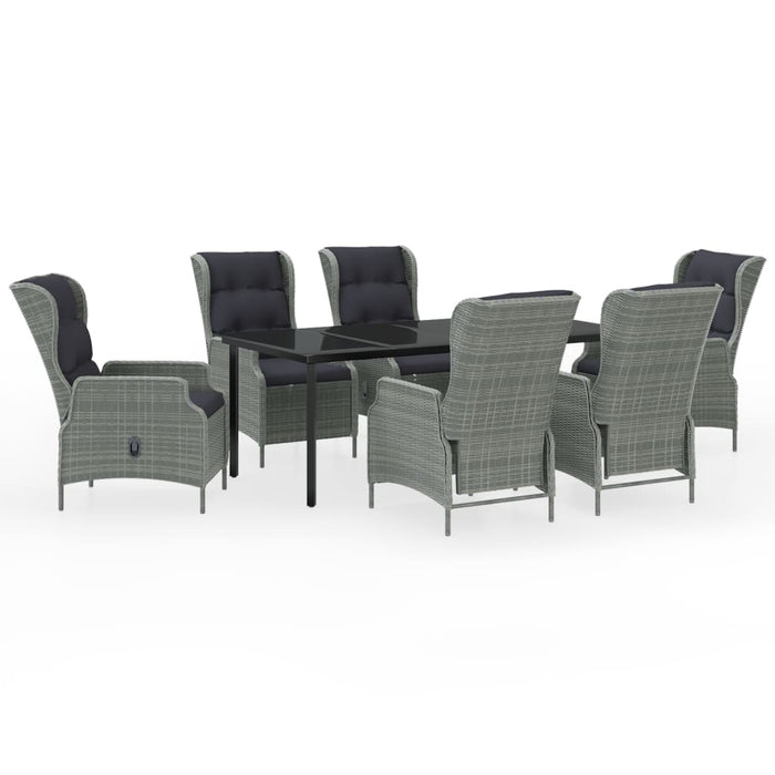 Set mobilier pentru grădină, 7 piese, gri deschis - WALTI WALTI