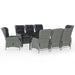 Set mobilier de grădină, 9 piese, gri deschis - WALTI WALTI