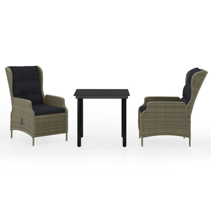 Set mobilier pentru grădină, 3 piese, maro - WALTI WALTI
