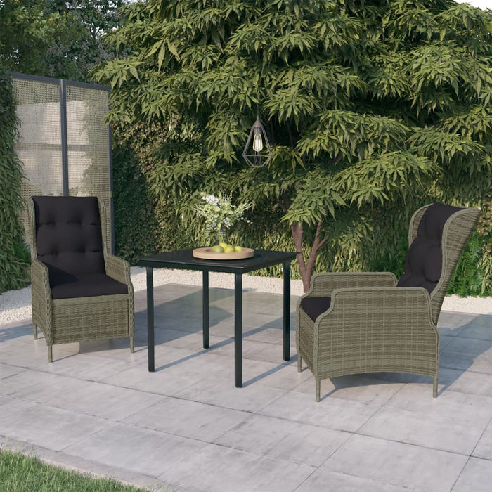 Set mobilier pentru grădină, 3 piese, maro - WALTI WALTI