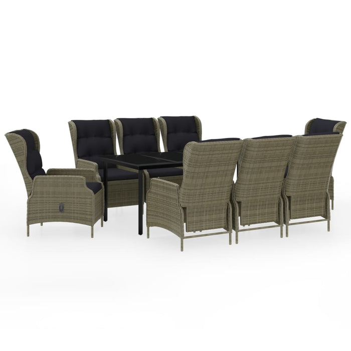 Set mobilier pentru grădină, 9 piese, maro - WALTI WALTI