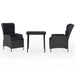 Set de mobilier pentru grădină, 3 piese, gri închis - WALTI WALTI