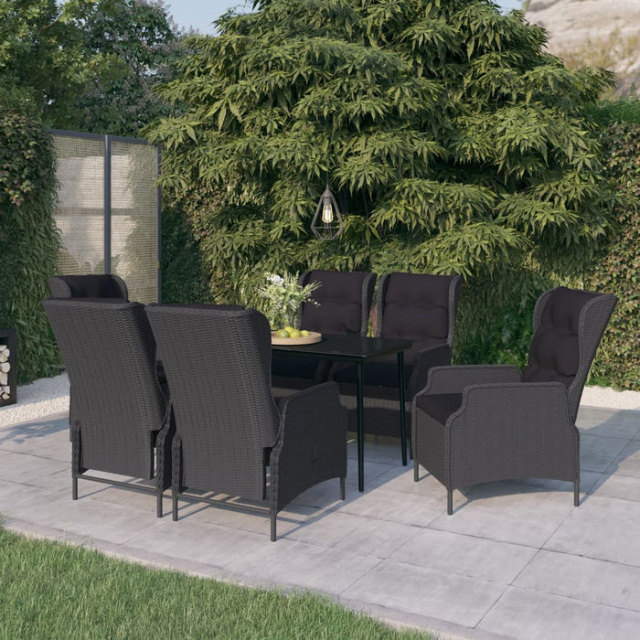 Set mobilier pentru grădină, 7 piese, gri închis - WALTI WALTI