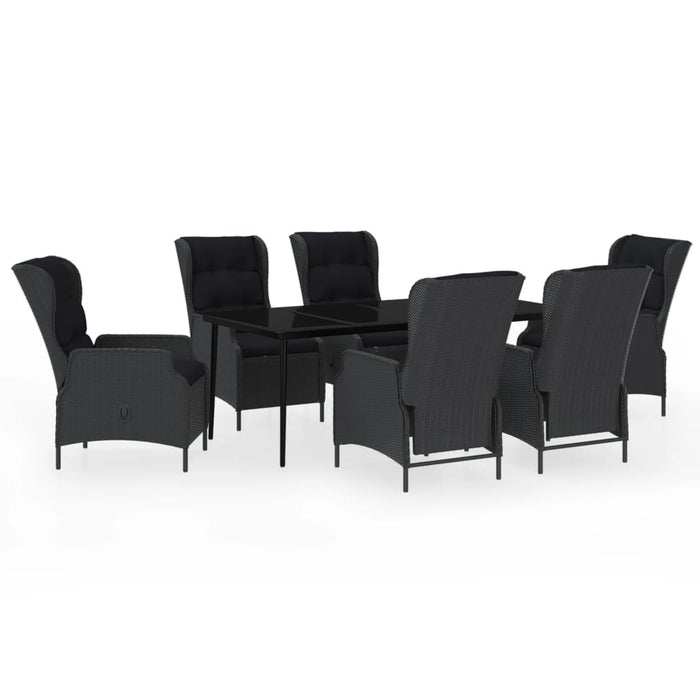 Set de mobilier pentru grădină, 7 piese, gri închis WALTI