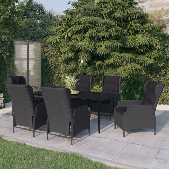 Set de mobilier pentru grădină, 7 piese, gri închis WALTI