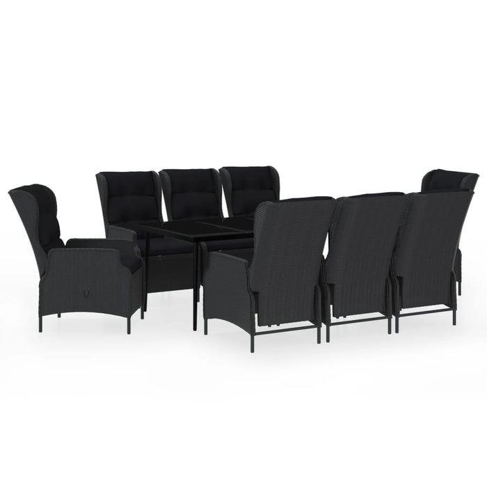 Set de mobilier pentru grădină, 9 piese, gri închis WALTI