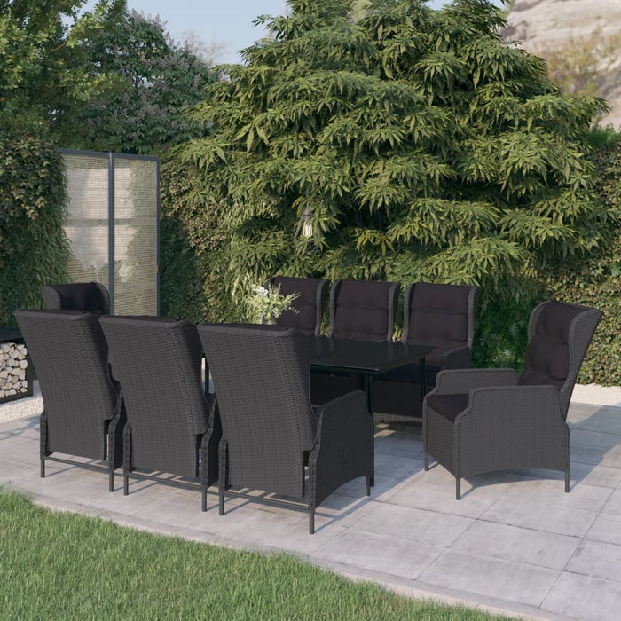 Set de mobilier pentru grădină, 9 piese, gri închis WALTI