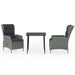 Set mobilier pentru grădină, 3 piese, gri deschis - WALTI WALTI