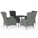 Set de mobilier pentru grădină, 5 piese, gri deschis - WALTI WALTI