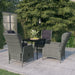 Set de mobilier pentru grădină, 5 piese, gri deschis - WALTI WALTI