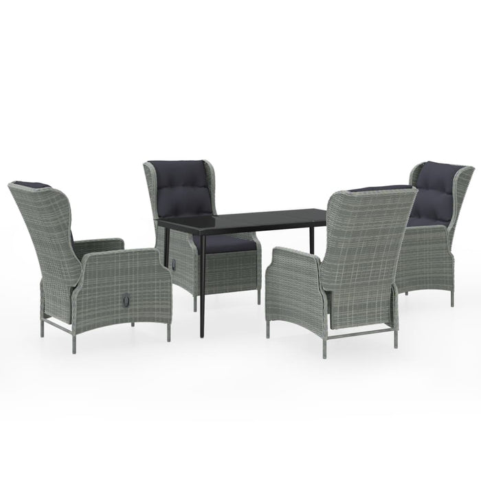 Set de mobilier pentru grădină, 5 piese, gri deschis - WALTI WALTI