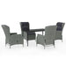 Set de mobilier pentru grădină, 5 piese, gri deschis - WALTI WALTI