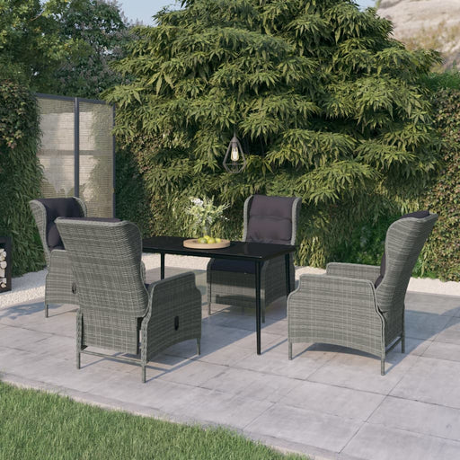 Set de mobilier pentru grădină, 5 piese, gri deschis - WALTI WALTI