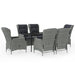 Set de mobilier pentru grădină, 7 piese, gri deschis - WALTI WALTI