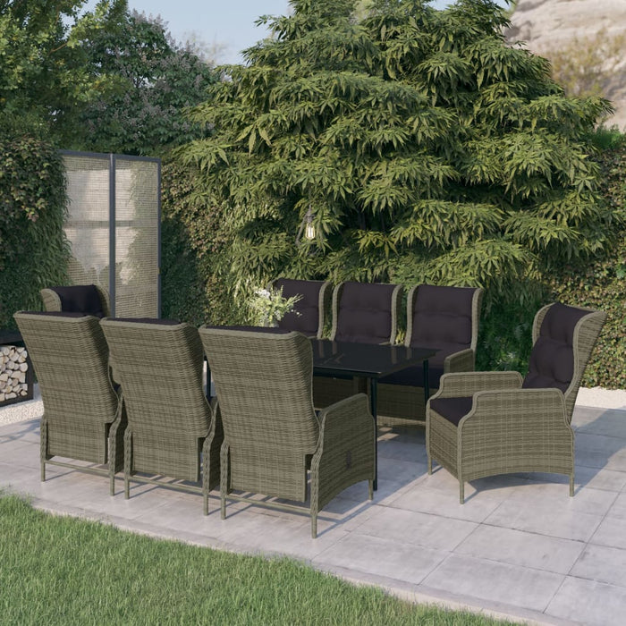Set mobilier de grădină, 9 piese, maro WALTI