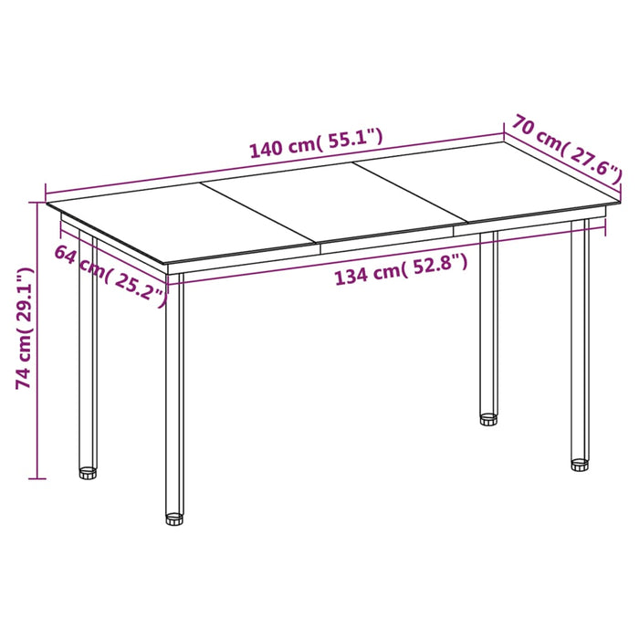 Set mobilier de grădină cu perne 5 piese poliratan & sticlă - WALTI WALTI
