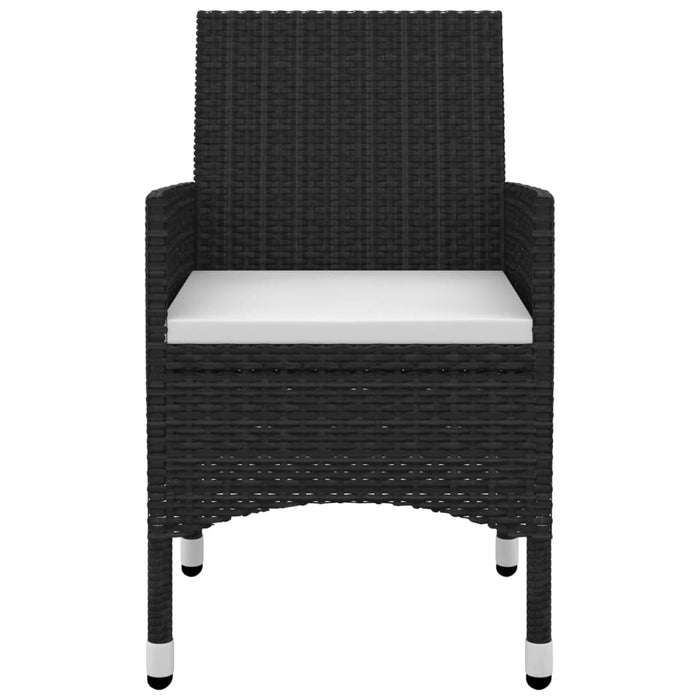 Set mobilier de grădină cu perne, 3 piese, poliratan și sticlă - WALTI WALTI