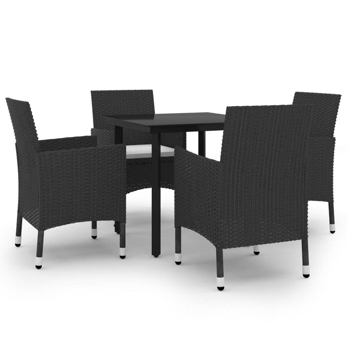 Set mobilier de grădină cu perne 5 piese poliratan & sticlă WALTI