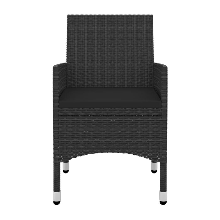 Set mobilier de grădină cu perne, 3 piese, poliratan și sticlă WALTI