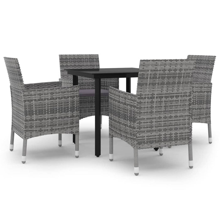 Set mobilier de grădină cu perne 5 piese poliratan & sticlă WALTI