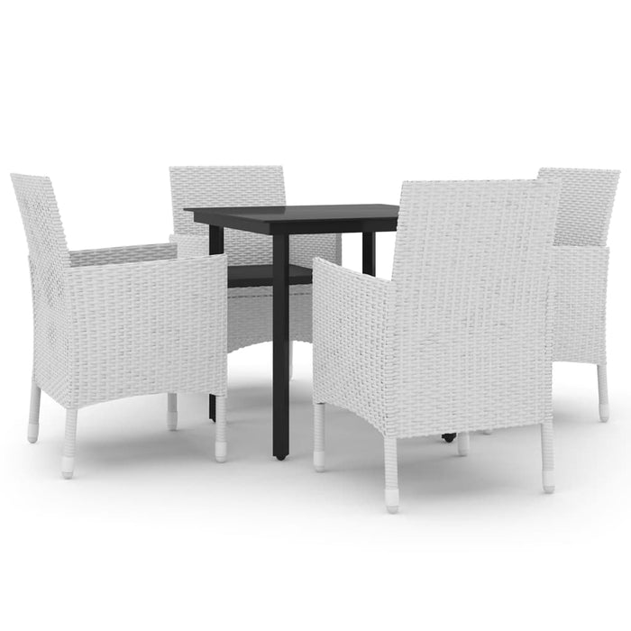 Set mobilier de grădină cu perne 5 piese poliratan & sticlă WALTI