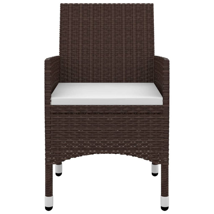 Set mobilier de grădină cu perne 5 piese poliratan & sticlă - WALTI WALTI