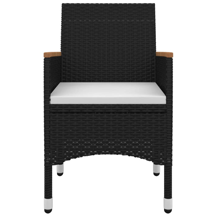 Set mobilier de grădină cu perne, 3 piese, poliratan și sticlă WALTI