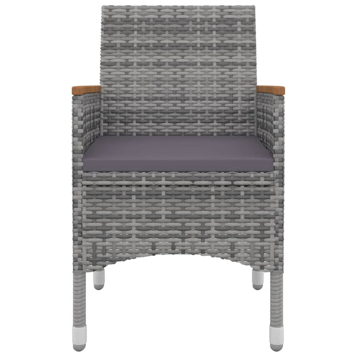 Set mobilier de grădină cu perne, 3 piese, poliratan și sticlă WALTI
